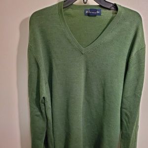 Brooks Brothets Forrest Green Merino Wool Sweater